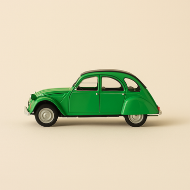 Photo professionnelle de la voiture miniature Citroen 2 Cv Palmeraie Verte - Image clean haute qualité