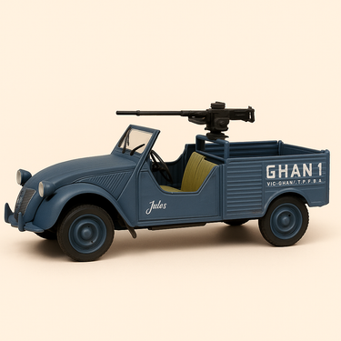 Photo professionnelle de la voiture miniature Citroen 2 Cv Pick Up Jules A Canon - Image clean haute qualité