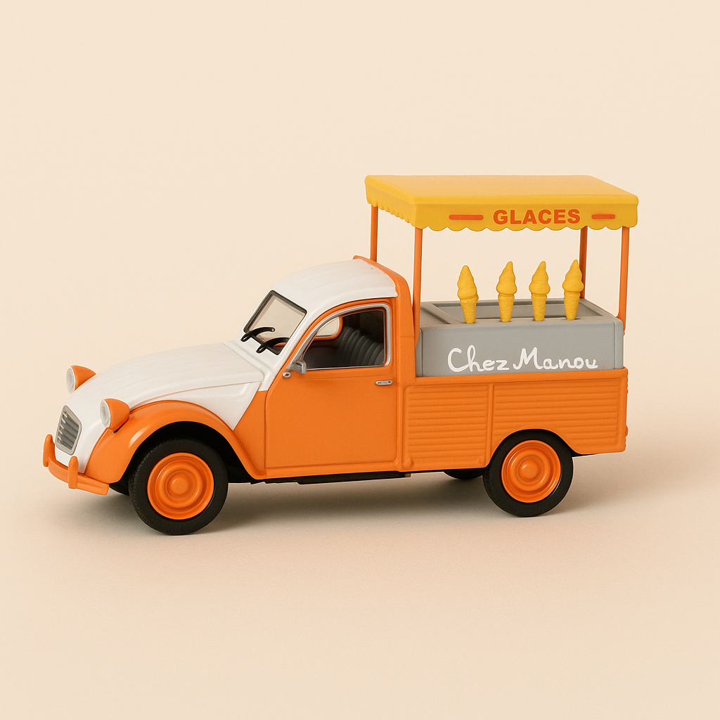 Citroën 2 CV Pick-up-Kaufmann von Eiscreme