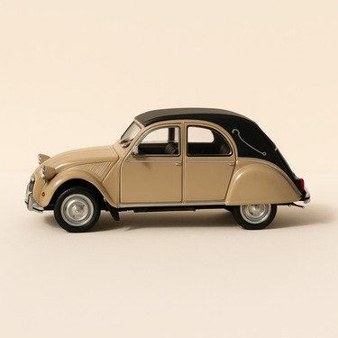 Photo professionnelle de la voiture miniature Citroen 2 Cv Pop - Image clean haute qualité