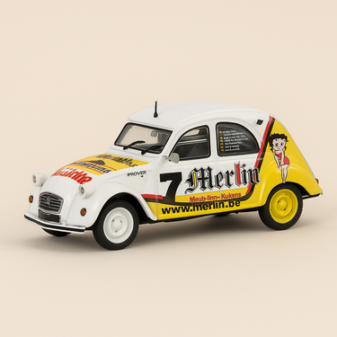 Photo professionnelle de la voiture miniature Citroen 2 Cv Racing Cup Betty Boop - Image clean haute qualité