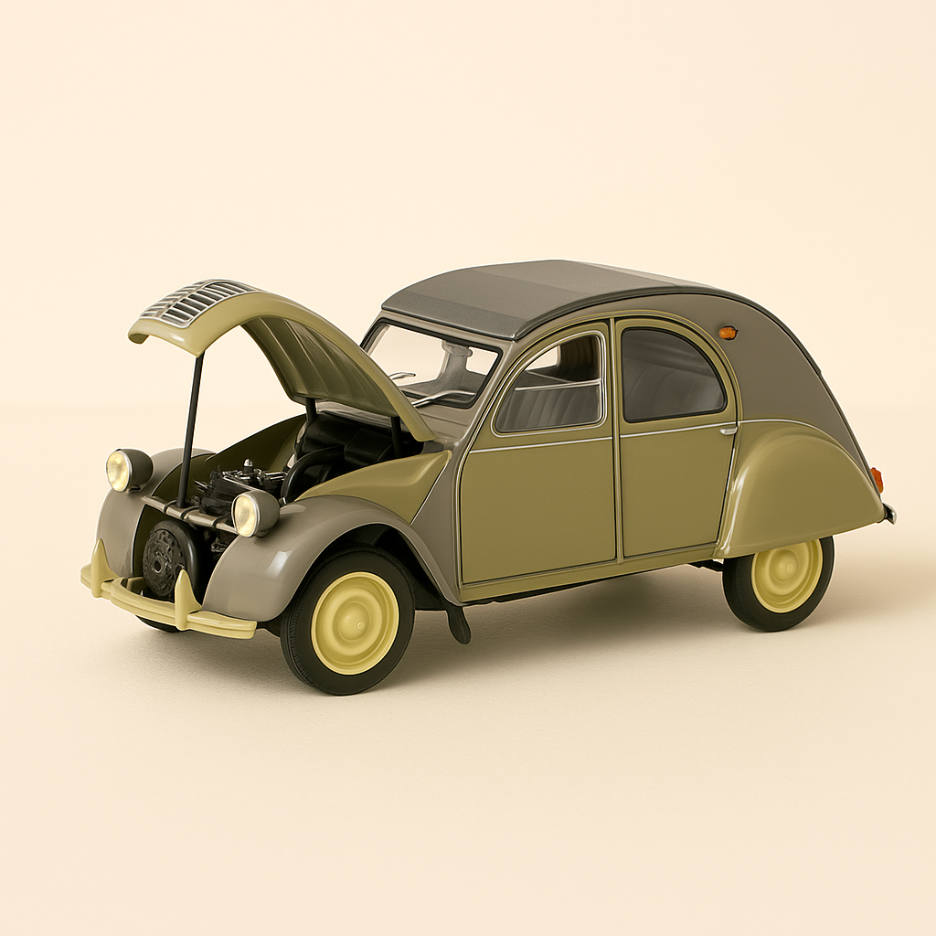 Gro/rostigen Citroën 2 CV - den defekten 2CV (mat 1 Zeechen)