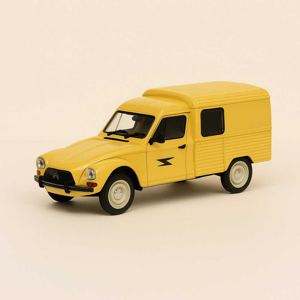 Gele Citroën Acadiane uit 1978 La Poste - PTT