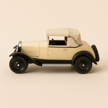 Photo professionnelle de la voiture miniature Citroen B14G Cabriolet Beige De 1928 - Image clean haute qualité