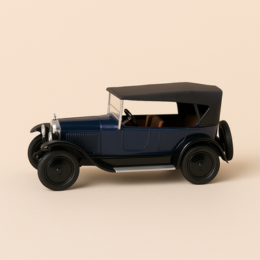 Photo professionnelle de la voiture miniature Citroen B2 Torpedo Bleue De 1925 - Image clean haute qualité
