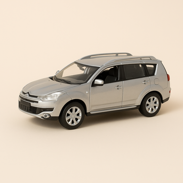 Photo professionnelle de la voiture miniature Citroen C Crosser Gris De 2007 Boite Plexi - Image clean haute qualité