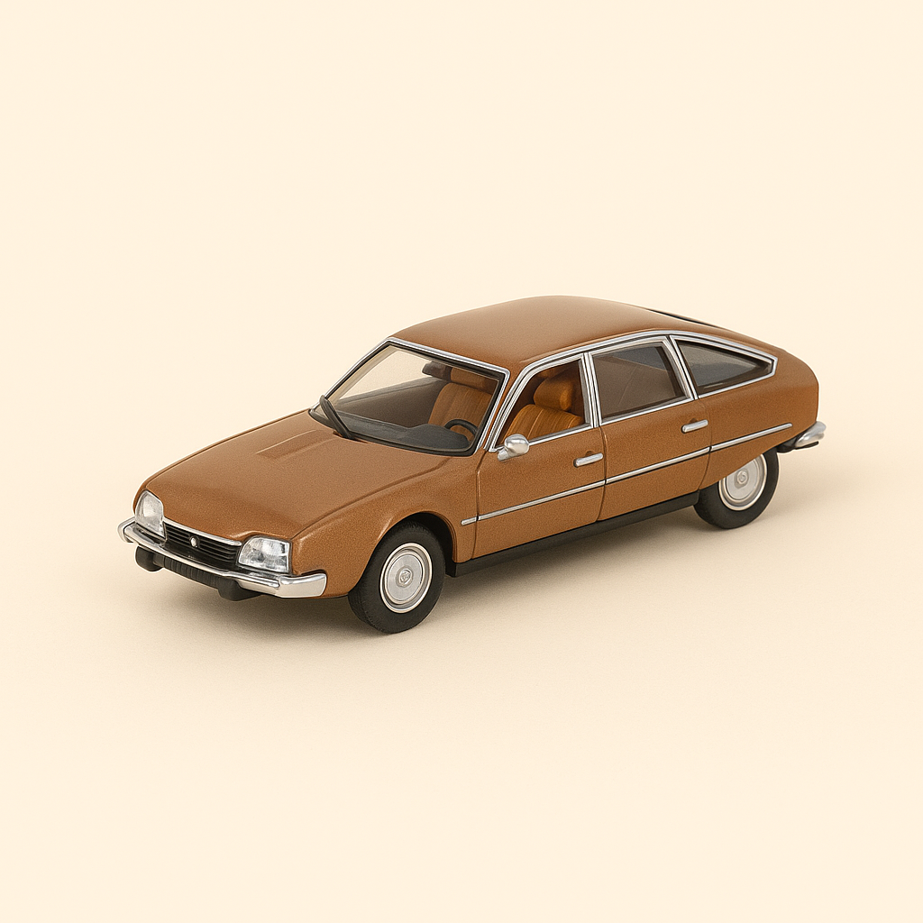 Citroën CX 2000 bruin uit 1975 + Citroën CX 2400 GTI blauw uit 1977 (HO schaal)