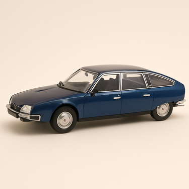 Photo professionnelle de la voiture miniature Citroen Cx Bleue De 1975 Echelle 1 24Eme - Image clean haute qualité