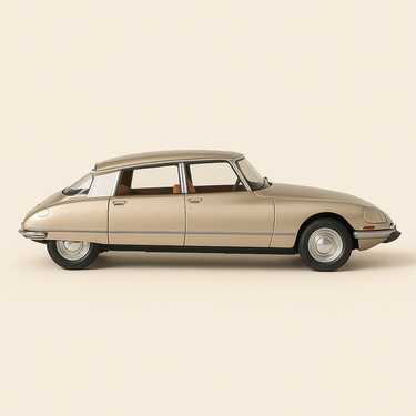 Photo professionnelle de la voiture miniature Citroen Ds23 Pallas Marron Claire De 1973 Echelle 1 24Eme - Image clean haute qualité