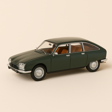 Photo professionnelle de la voiture miniature Citroen Gs 1015 Verte De 1971 Blister - Image clean haute qualité