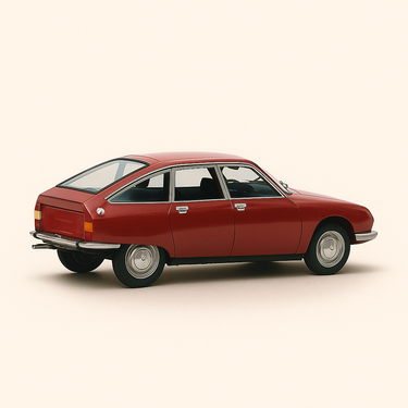 Photo professionnelle de la voiture miniature Citroen Gs Rouge Fonce De 1971 Echelle 1 24Eme - Image clean haute qualité