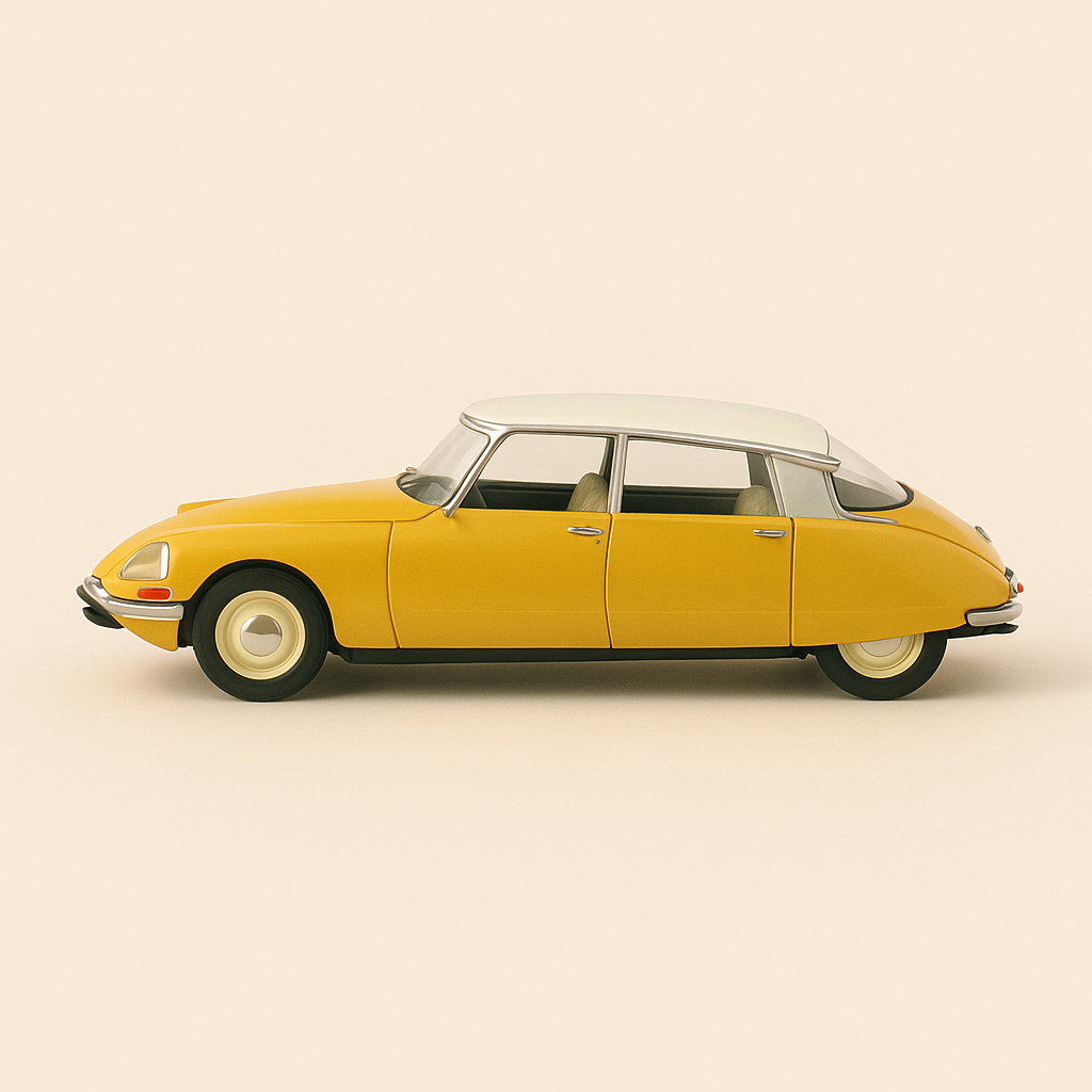 Citroën ID19 orange mat off-wäiss Daach vun 1957 (Plexibox)