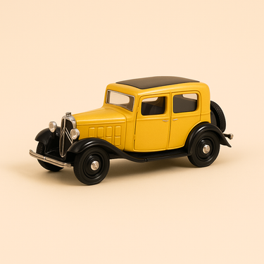 Photo professionnelle de la voiture miniature Citroen Rosalie Jaune De 1933 Eligor - Image clean haute qualité