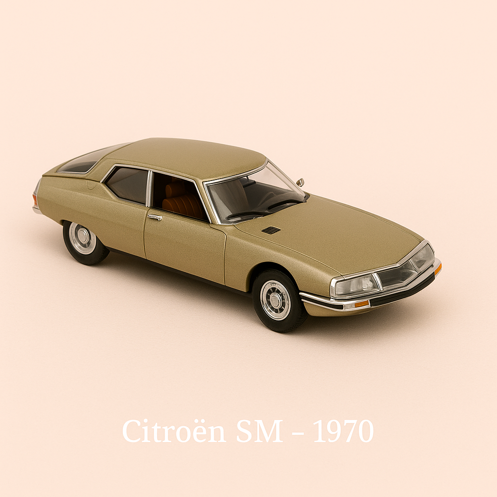 Citroën SM marron de 1970 + Citroën SM noire Présidentielle de 1972 (Echelle HO)