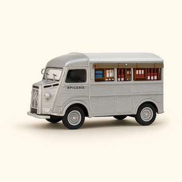 Photo professionnelle de la voiture miniature Citroen Type H De 1949 Epicerie A Lancienne - Image clean haute qualité