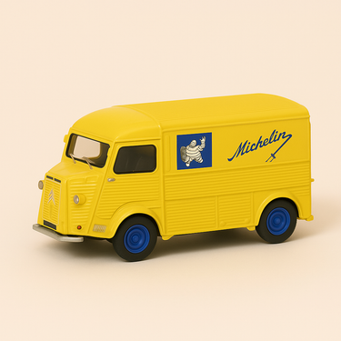 Photo professionnelle de la voiture miniature Citroen Type H Michelin - Image clean haute qualité
