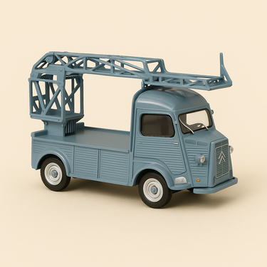 Photo professionnelle de la voiture miniature Citroen Type Hy Bleu De 1963 1500 Kg Plateau Cabine Edf - Image clean haute qualité