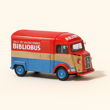 Photo professionnelle de la voiture miniature Citroen Type Hy In2 De 1970 Fourgon 1600 Diesel Bibliobus - Image clean haute qualité