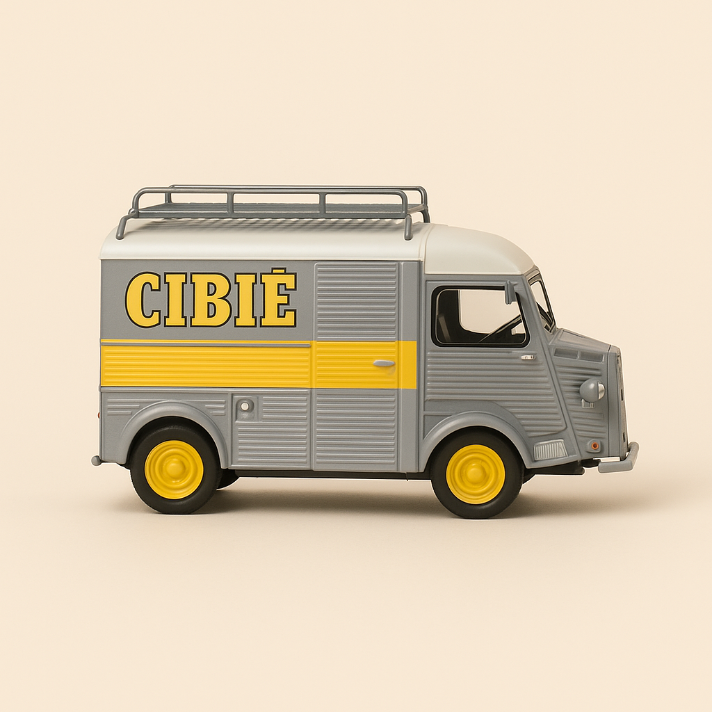 Citroën tipo HZ franja gris y amarilla de 1963 - Servicio de competición CIBIE de 850 kg