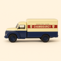 Photo professionnelle de la voiture miniature Citroen U23 Bleu Et Beige Avec Publicite Chambourcy - Image clean haute qualité