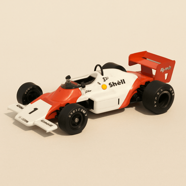 Photo professionnelle de Lotus 72D Ford orange et blanche numéro 1 de 1972 (Formule 1) - Image clean haute qualité