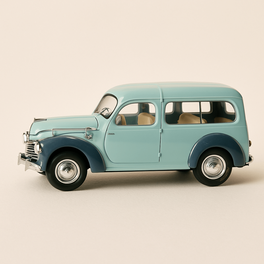 Panhard dyna X break vitrée verte et bleue (Eligor)