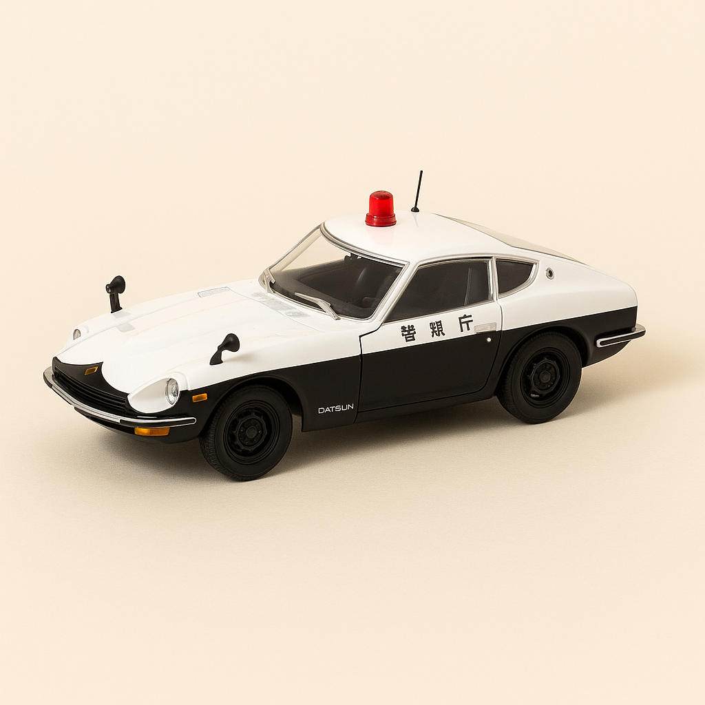 Datsun 240Z biało-czarny japoński POLICJA