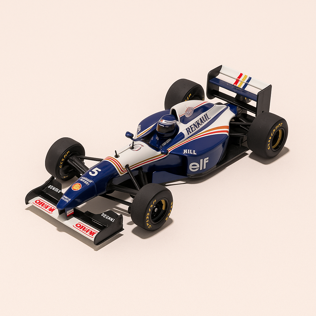 Williams Renault FW17 bleue et blanche numéro 5 (Formule 1) - boite carrée N°235