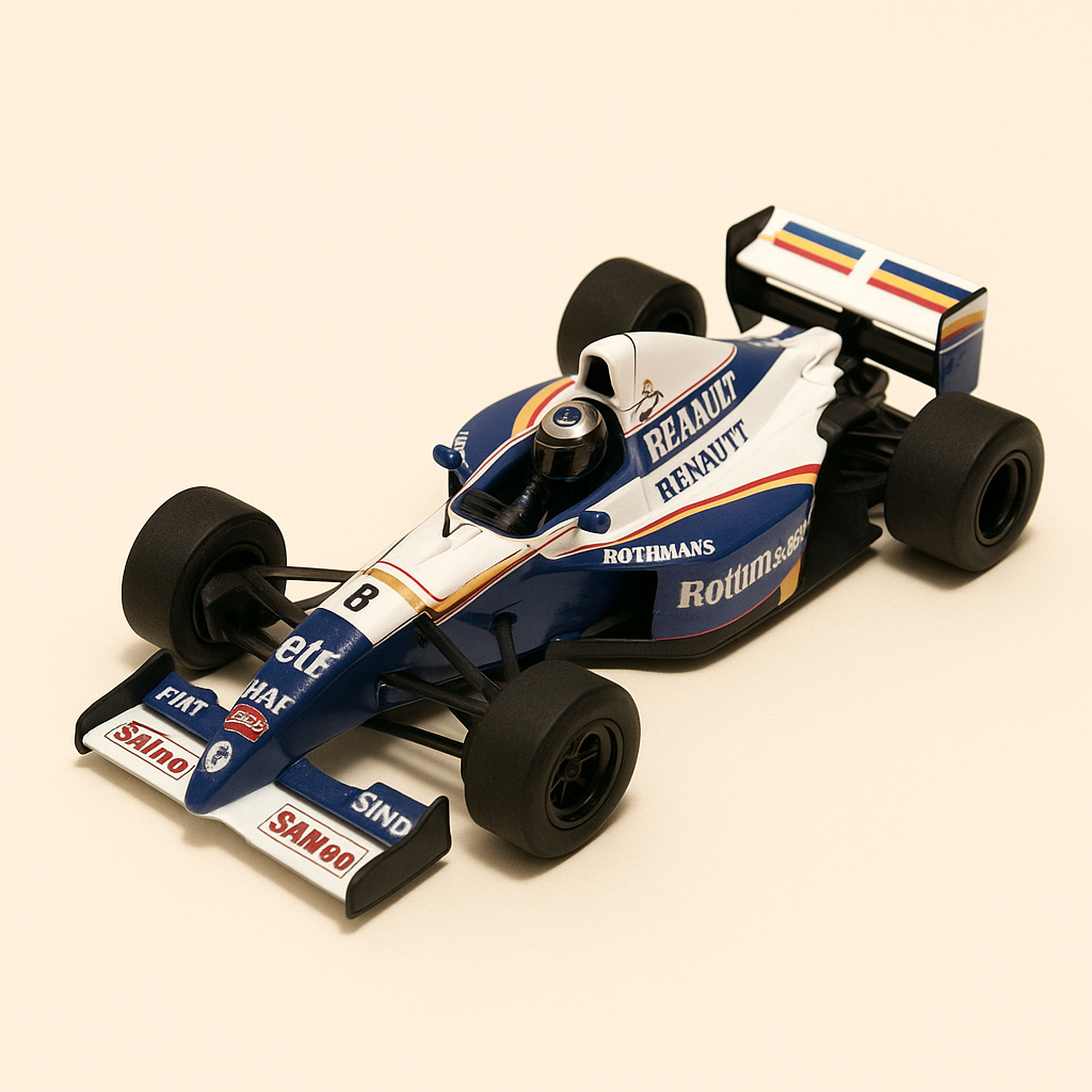 Williams Renault FW17 bleue et blanche numéro 6 (Formule 1) - boite carrée N°236
