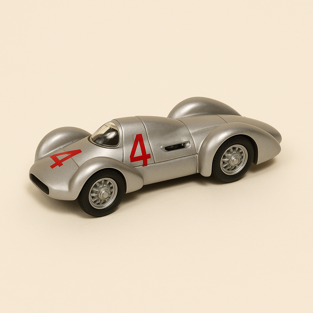 Auto Union Rekordwagen HP 370 vun 1937 gro Nummer 4 - Rennwon (Brumm R108)