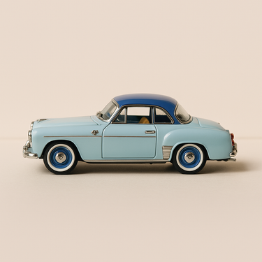 Renault 4 CV Autobleu cabriolet bleue et bleue (collection Miniroute - référence 78) - Image haute qualité