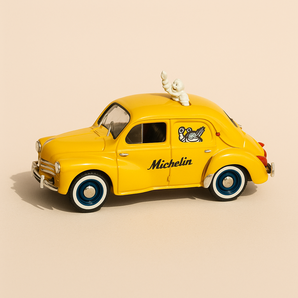 Renault 4 CV giel kommerziell MICHELIN (Solido 4548)