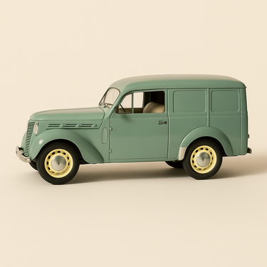 Renault Juvaquatre verte de 1952 (Solido échelle 1/18ème) - Image haute qualité