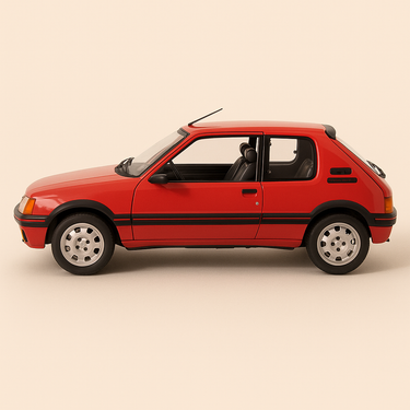 Peugeot 205 GTI rouge (Solido échelle 1/18ème) - Image haute qualité