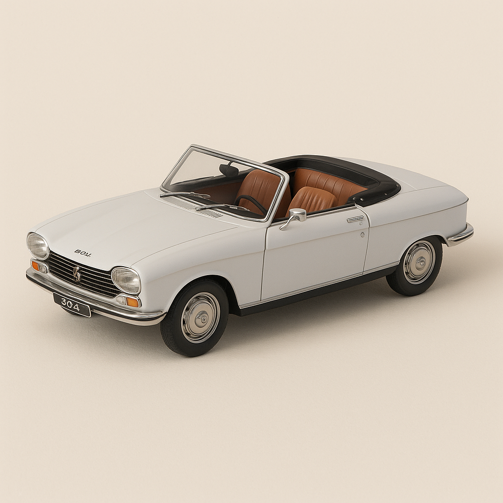 Panhard PL 17 cabriolet blanche (Solido référence 8174) - Echelle 1/18ème