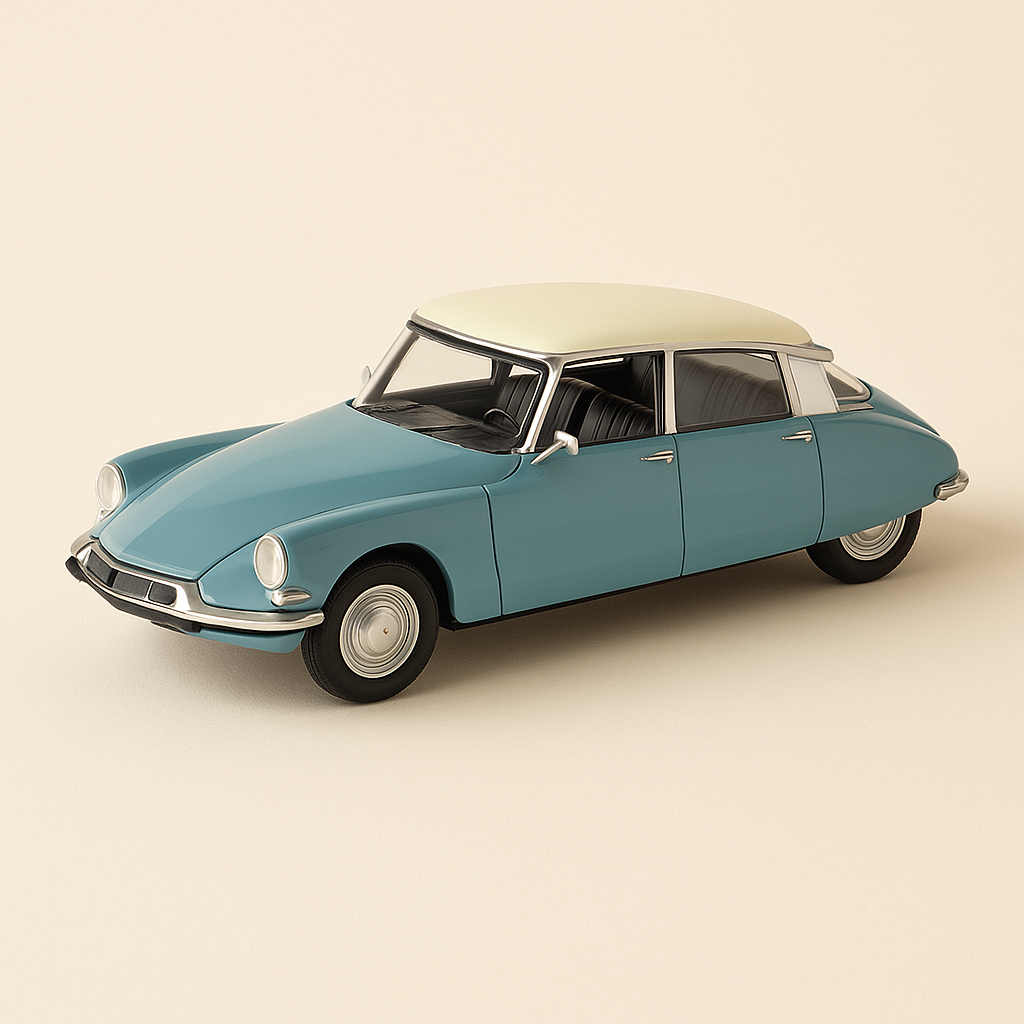 Citroën D special blue and white roof (1/18th scale) - Solido