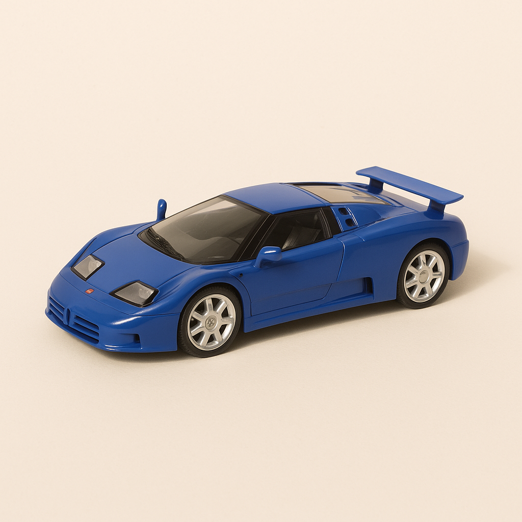 Bloe Bugatti EB 110 vun 1994 (Auto-Plus)