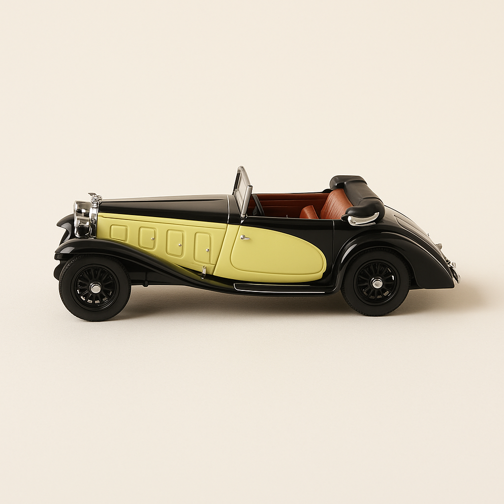 Delage D8SS Fernandez et Darrin jaune et noire de 1932