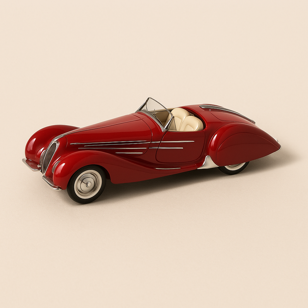 Delahaye 165 Figoni Falaschi donkelrout vun 1938