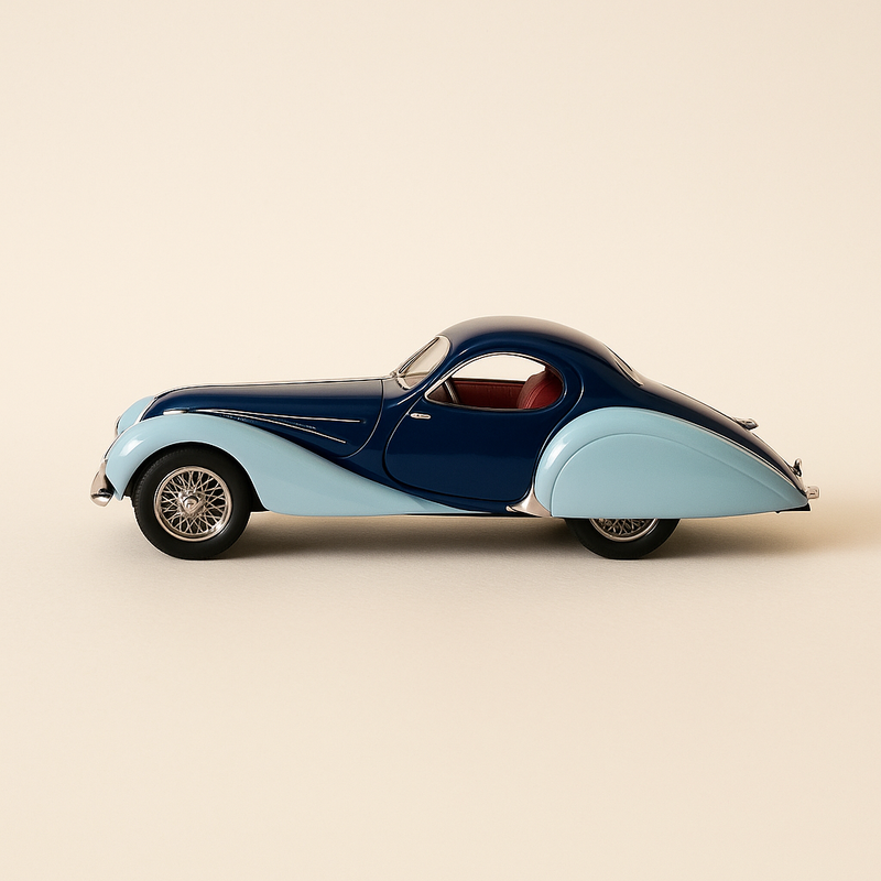 Talbot Lago T150SS Figoni Falaschi blauw en blauw uit 1938