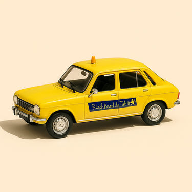 Simca 1100 jaune de 1968 (Taxi de Tahiti) - Image haute qualité