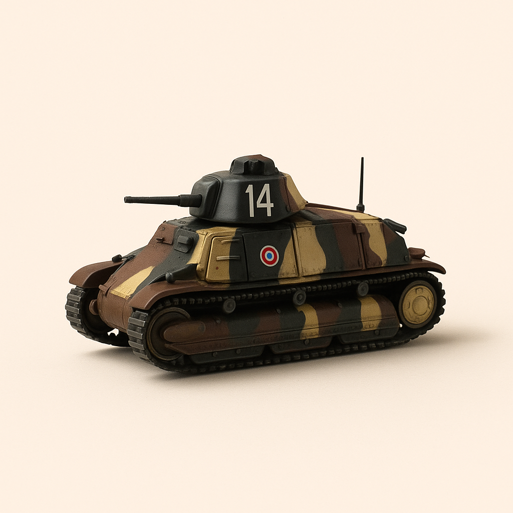 Véhicule militaire char Somua S35 1ère DLM Saint-Ouen (France) - 1940