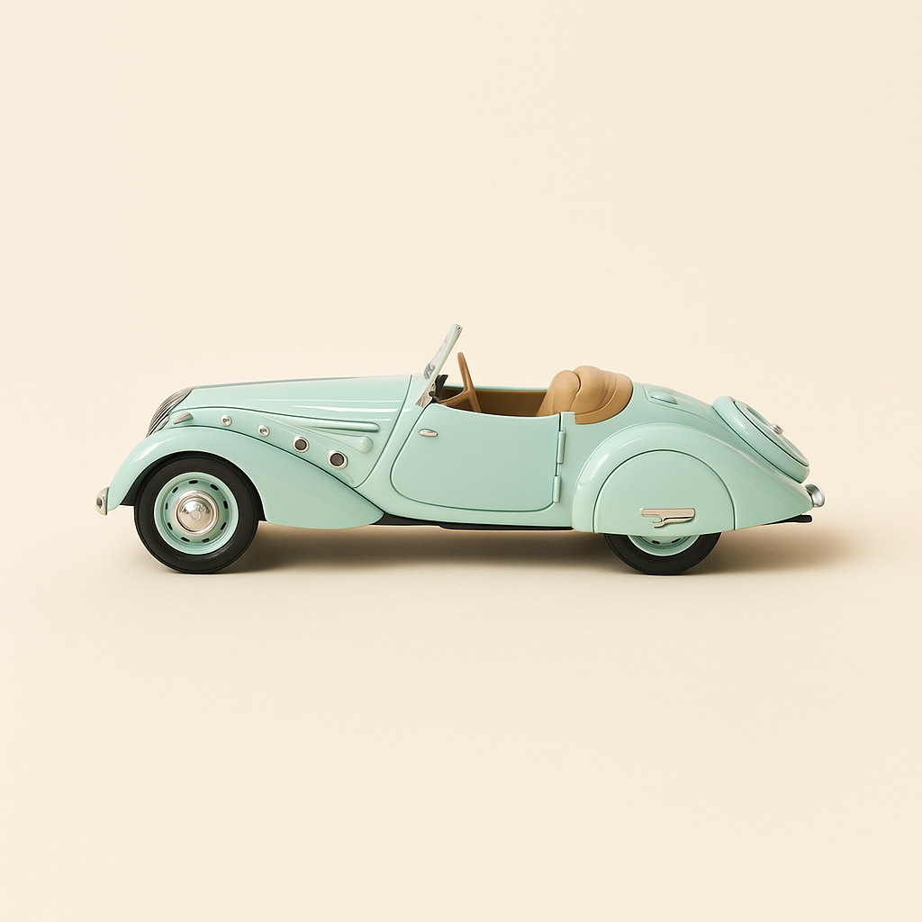 Hellgrénge Peugeot 402 Darl'Mat vun 1937