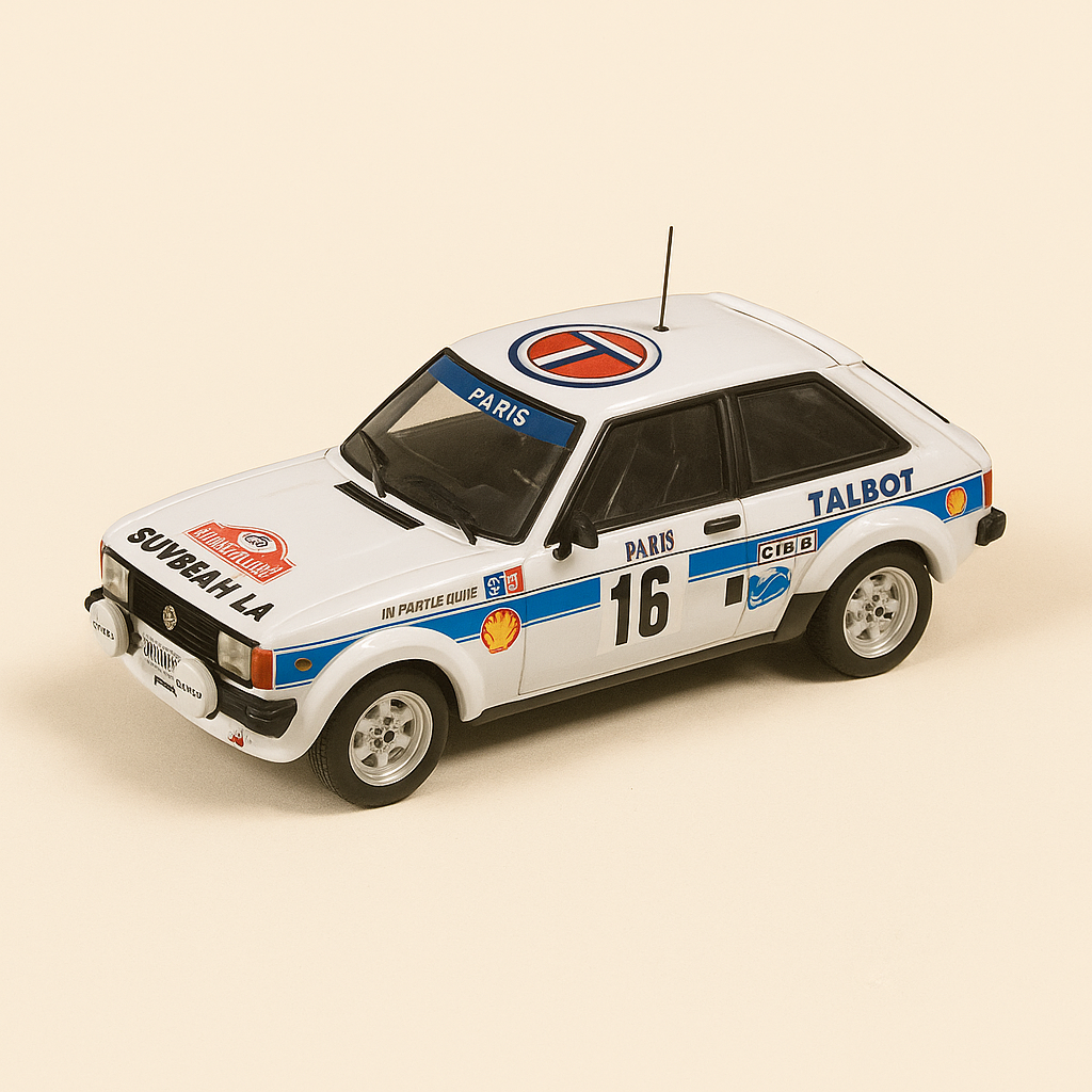 Renault 11 Turbo blo, wäiss a rout Nummer 3 - Rallye Monte Carlo 1987