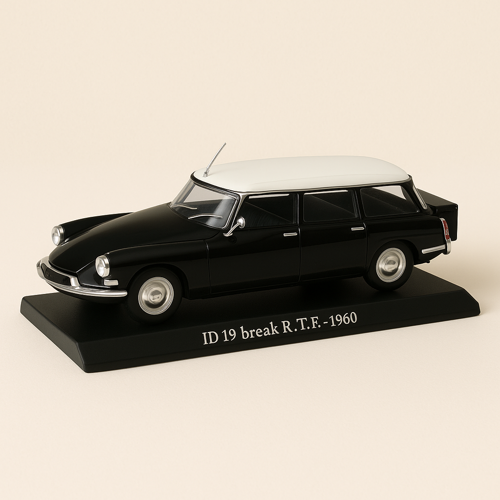 Citroën ID 19 Break RTF noire et toit blanc de 1960 - Image haute qualité
