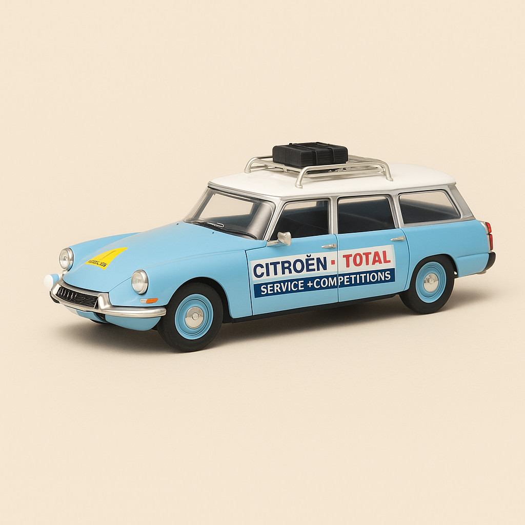 Citroën ID 19 Blue Break Sky und Grey Dach mit Galerie von 1979 - Citroën Sport