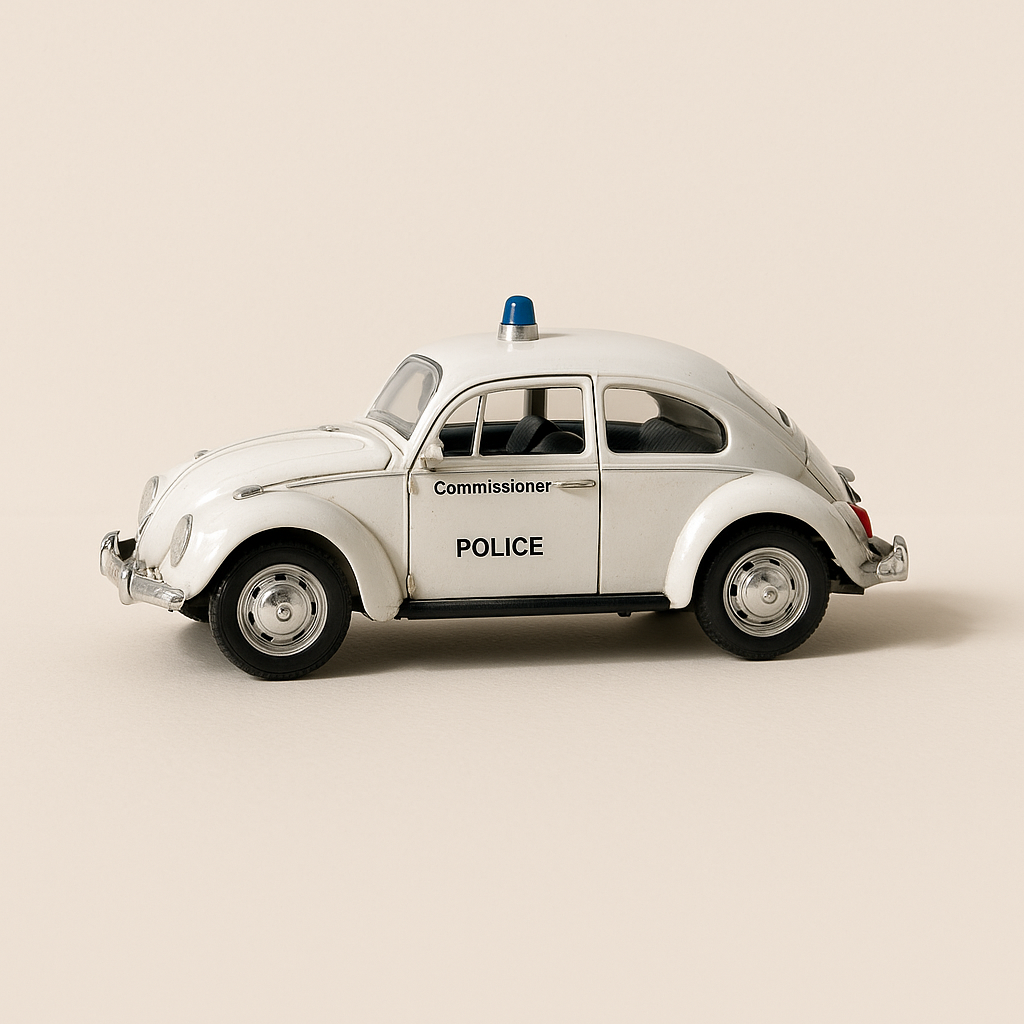 Volkswagen Beetle 1302 blanco, coche de policía belga