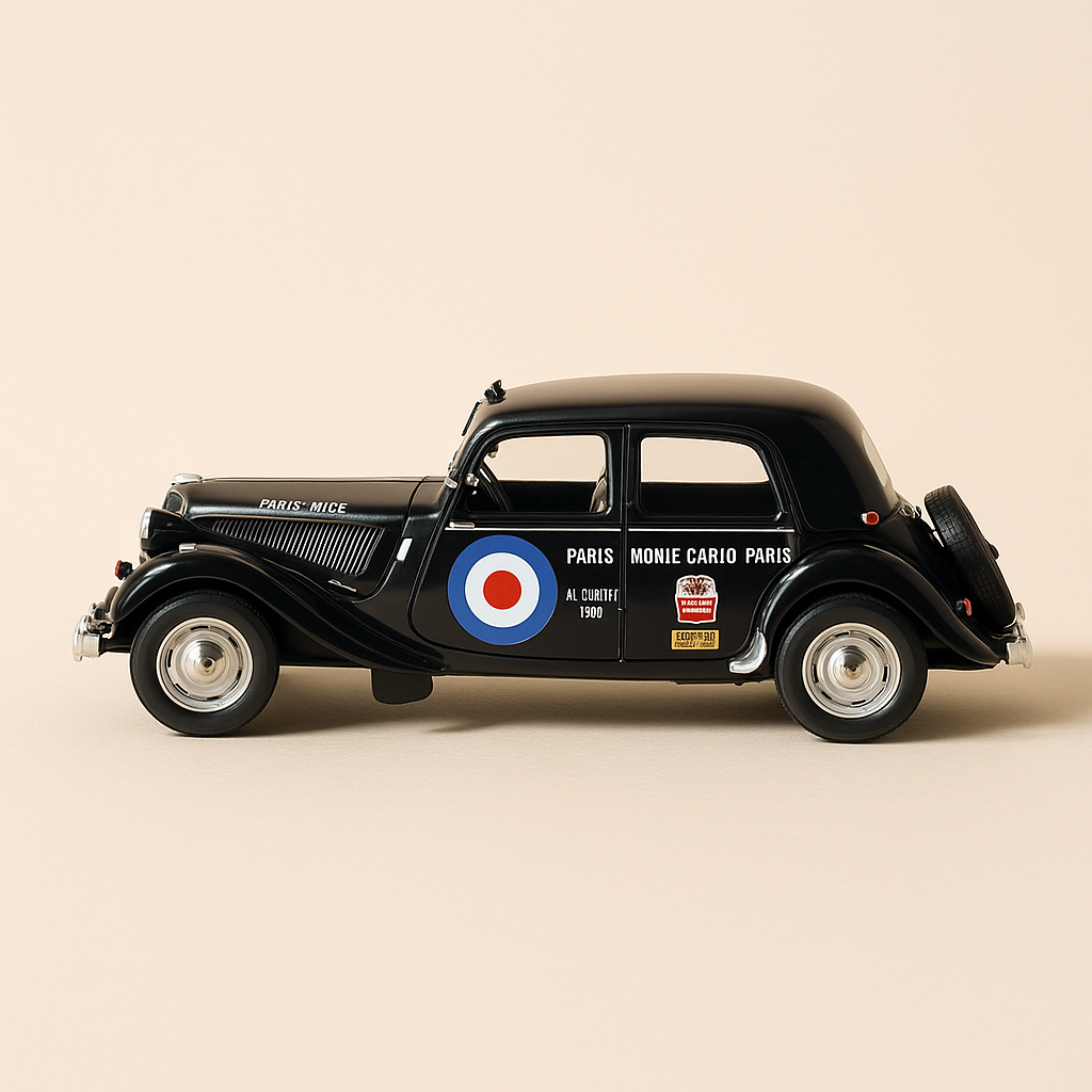 Citroën Traction 7 - Rally Paris/Monté-Carlo/Paris - La Nationale 7 - A rota azul (PARA Mr. COUTELLE)