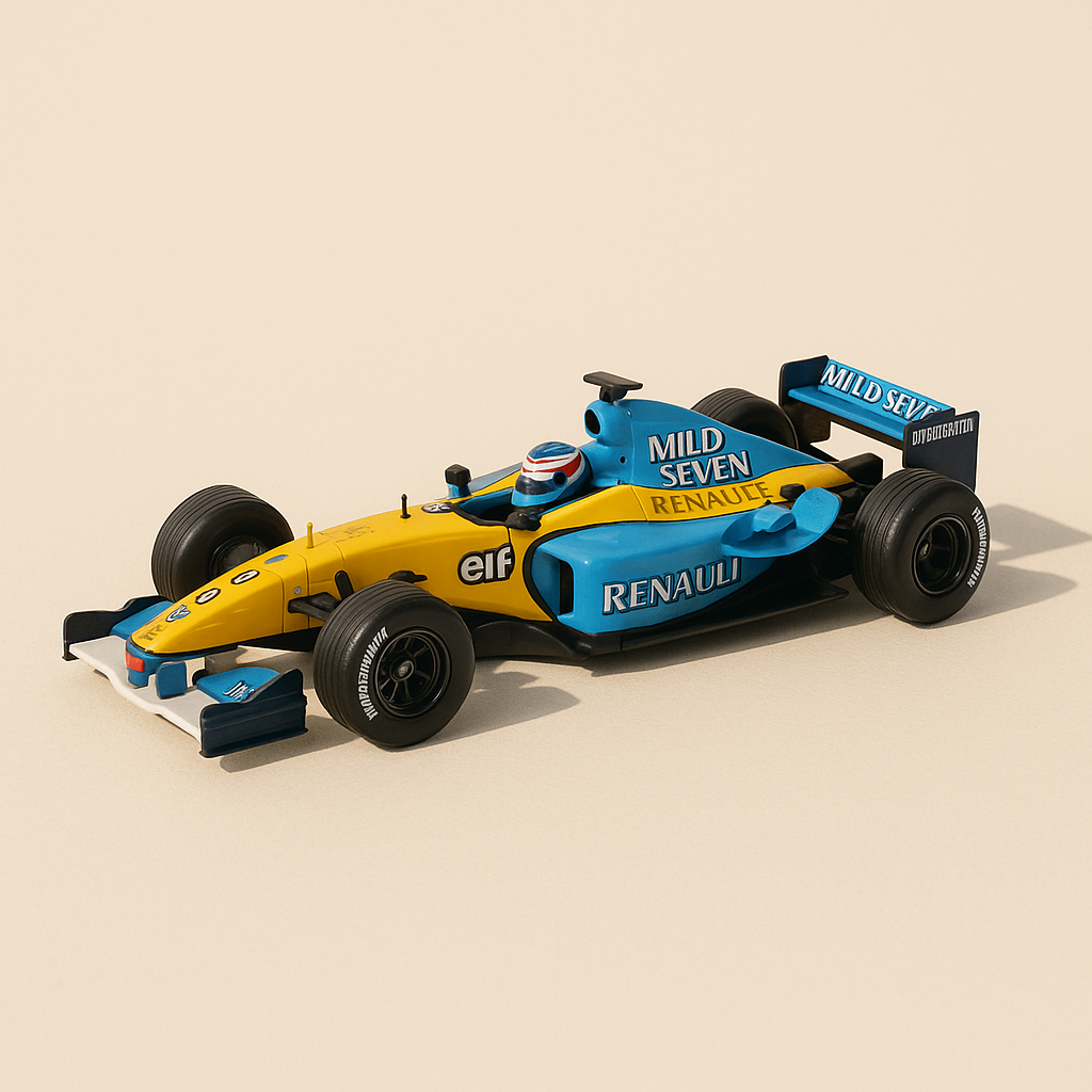 Renault F1 Team R 23 - Engine RS 23 bleue et jaune numéro 7 - Jarno Trulli - Formule 1