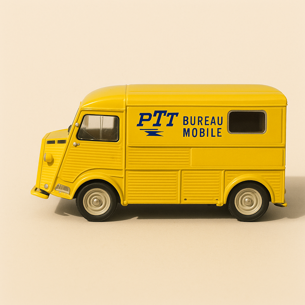Giele Citroën Typ H vun 1970 PTT - La Poste (mobilt Büro)